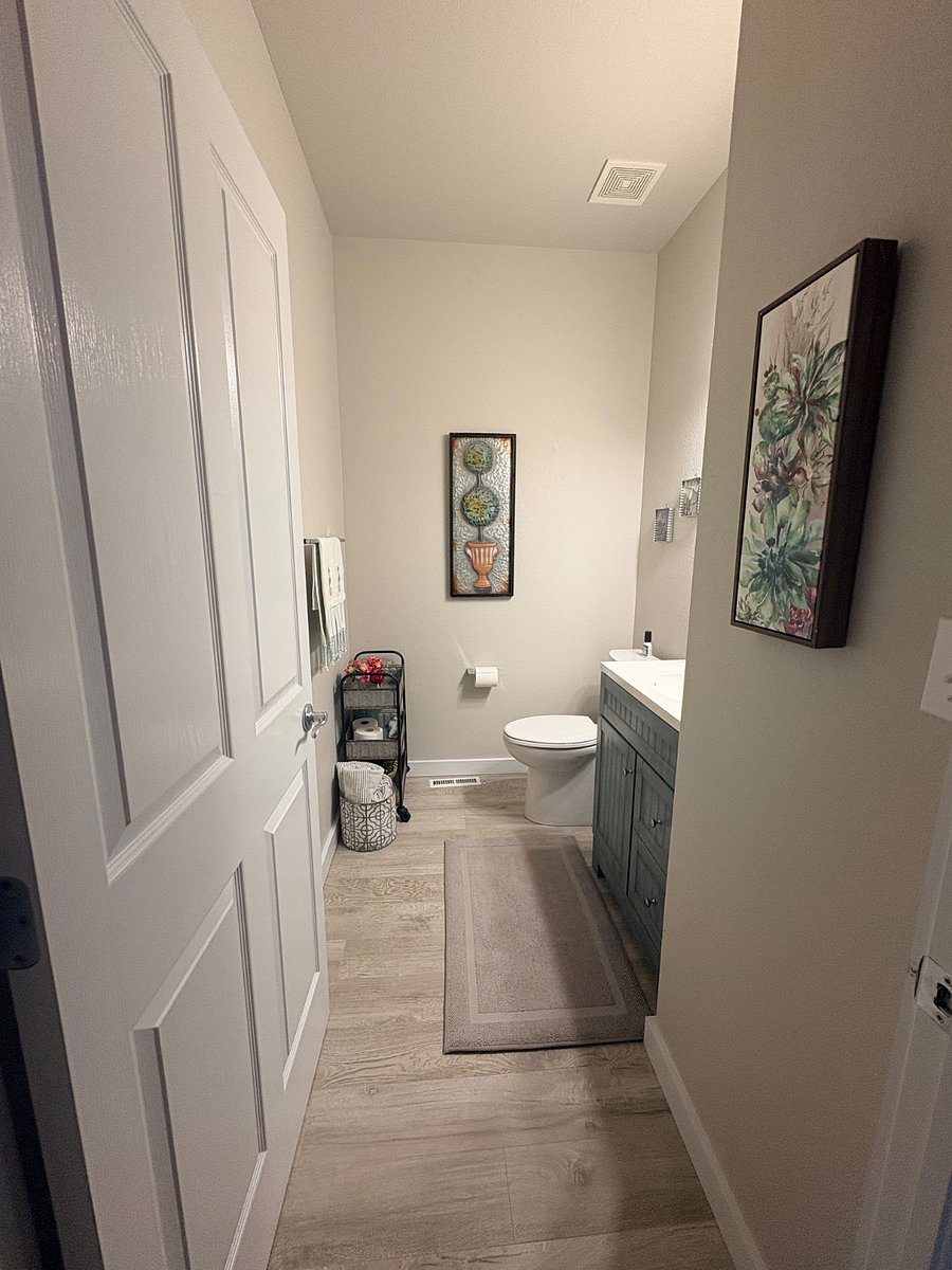 1/2 bathroom on the main level.