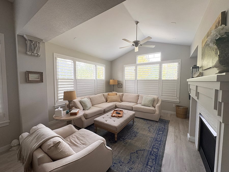 Main living area with fireplace