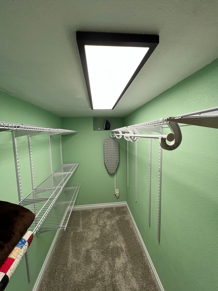 Basement: Oversized closet again, complete with an iron and ironing board. I wouldn't ever use an iron and ironing board, but hey, maybe you will!