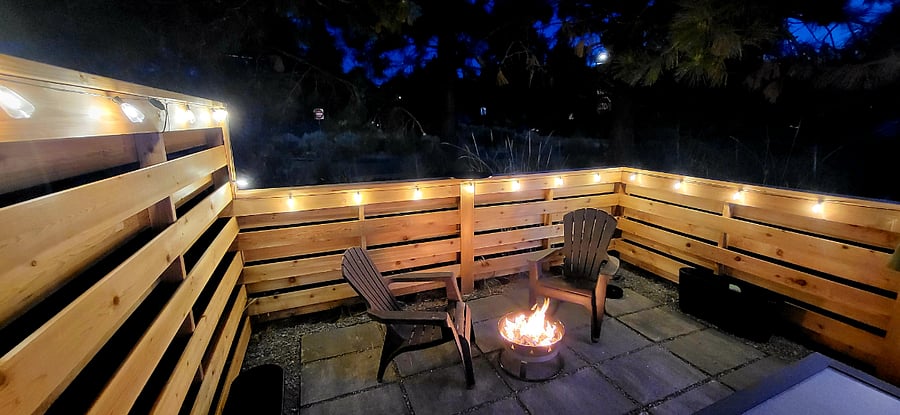 Fire pit for cozy evenings