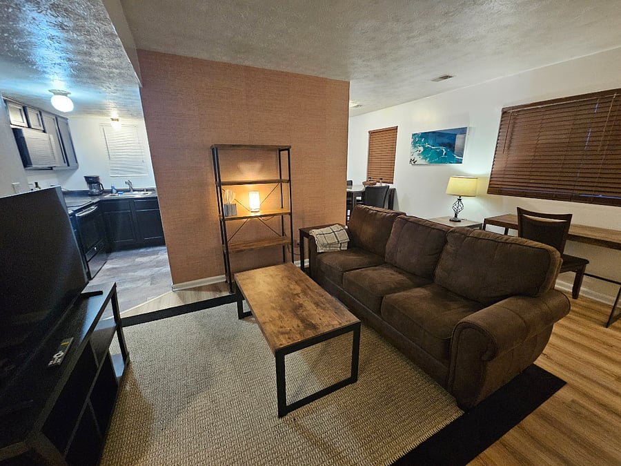 Living Room with 50 inch TV