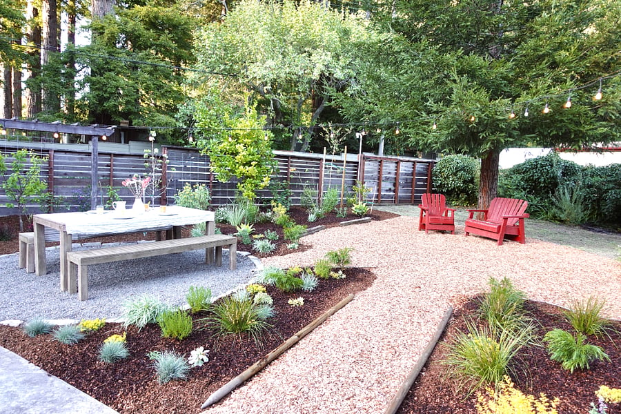 Newly landscape designed outdoor retreat.