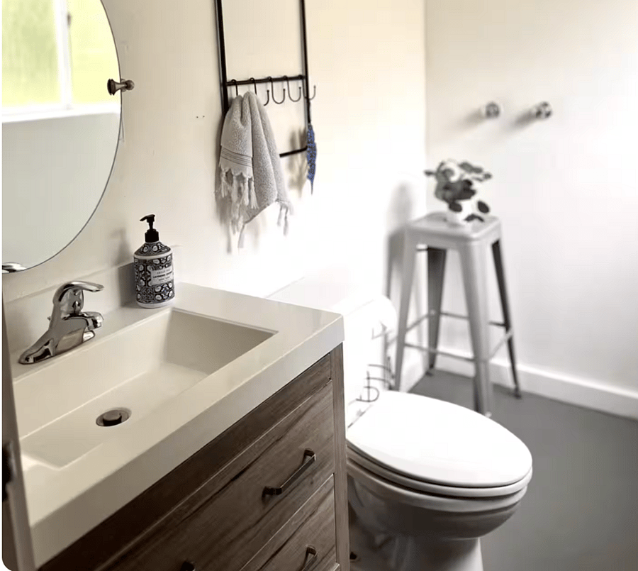 Downstairs half bath.
