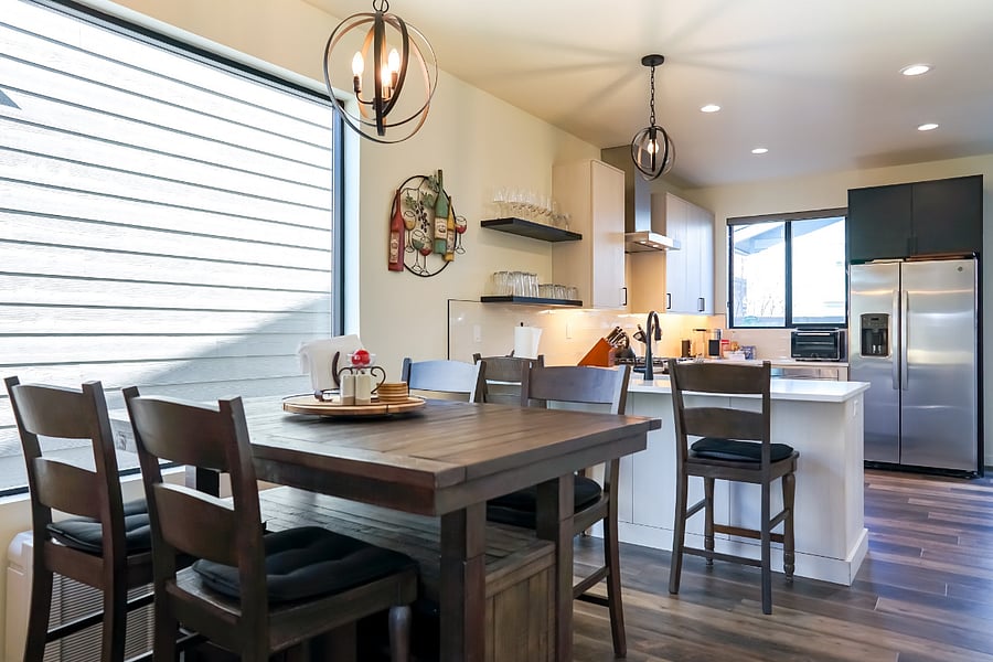 dining and kitchen view