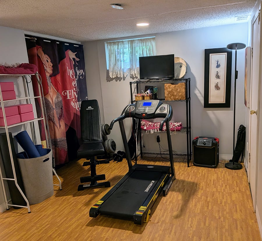 Treadmill with television