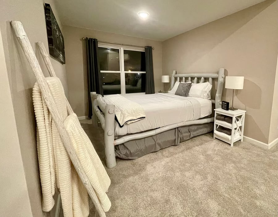 Bed on the third floor.