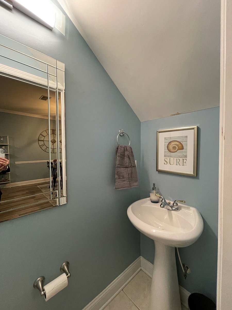Half bath on first floor. 
