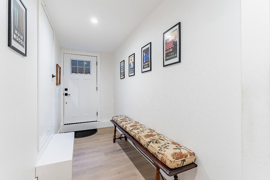 This is the entry hall with view of front door.