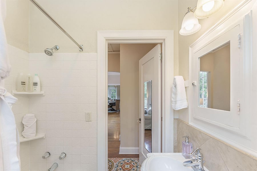 Main level Bathroom
**Full hall bath with a shower over tub combination**