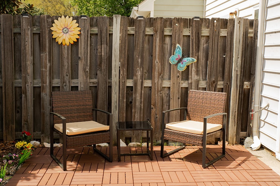 Outdoor Patio, fenced in.