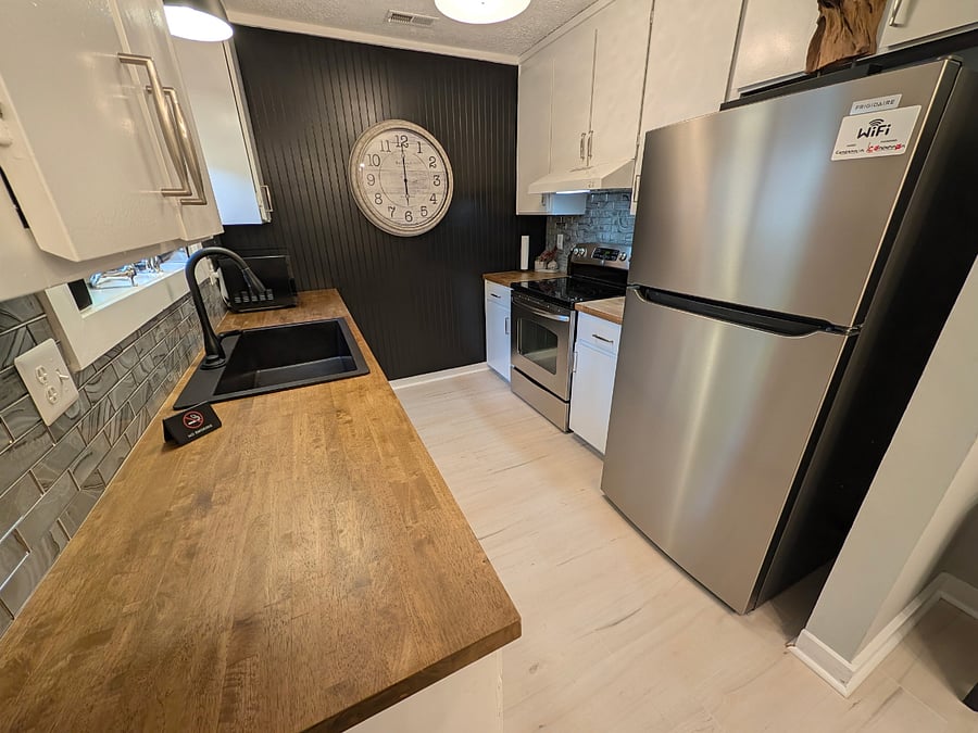 Kitchen butcher block counter tops