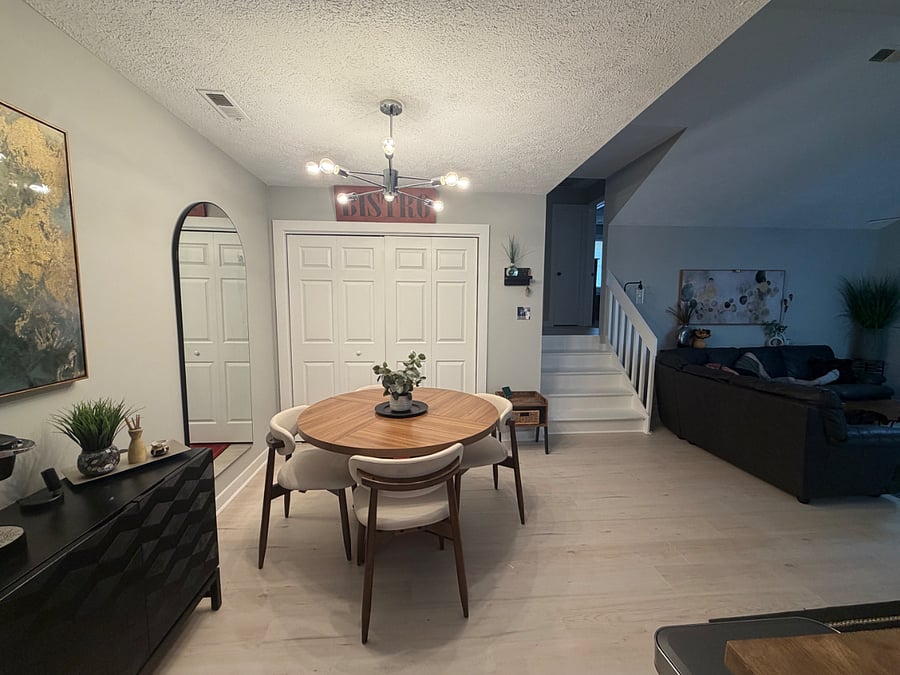 Dining area with coffee station
