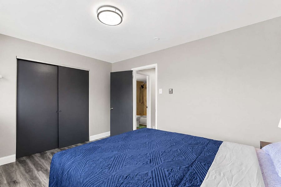 Bedroom closet storage for stays measured in weeks