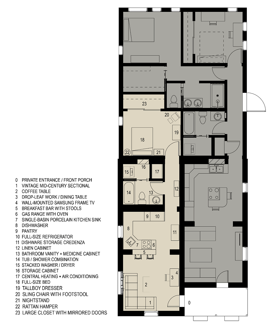 CASA LIMN 2 FURNISHED FLOOR PLAN | 550 SQ. FT.