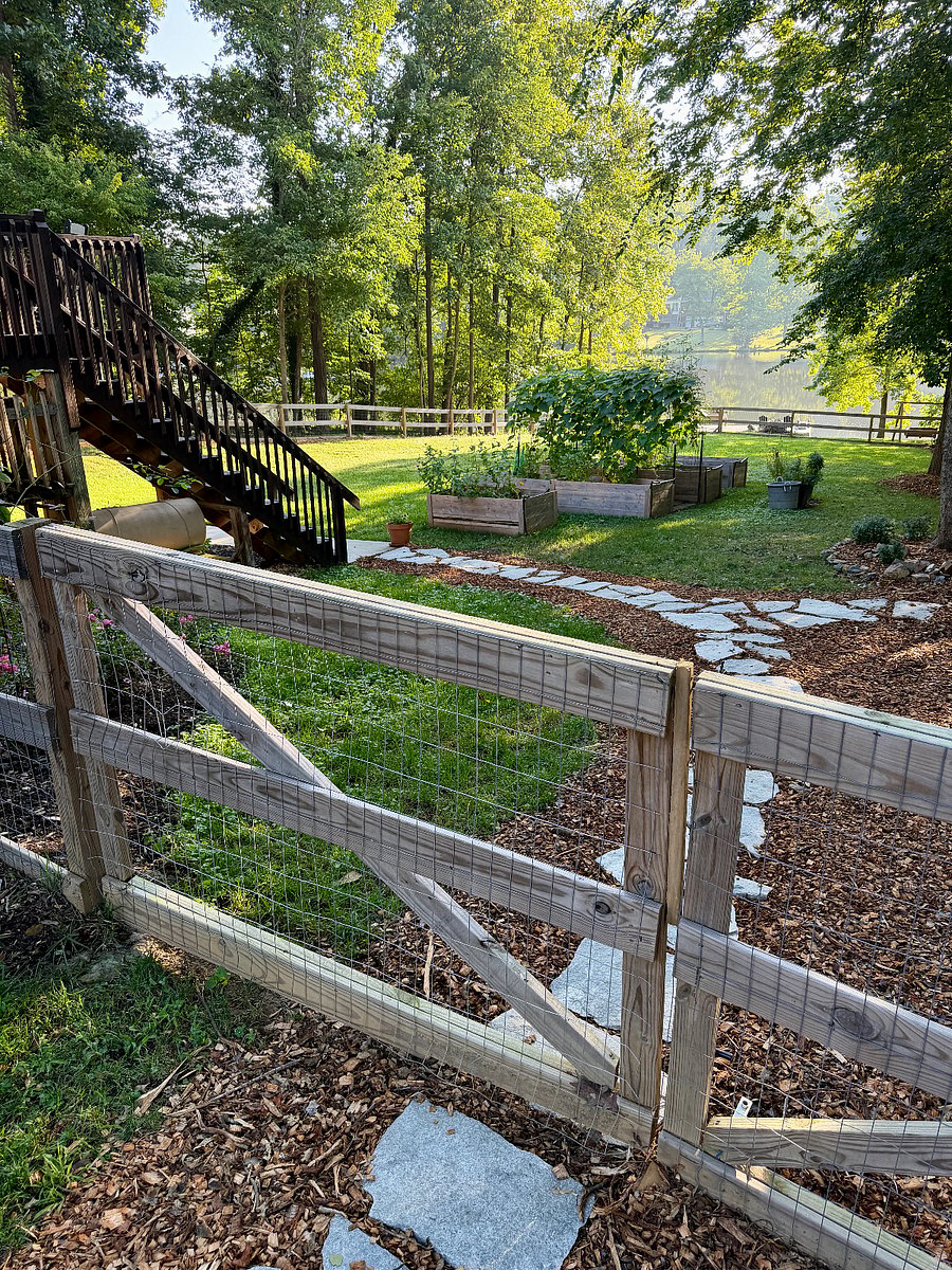 Path to basement apartment