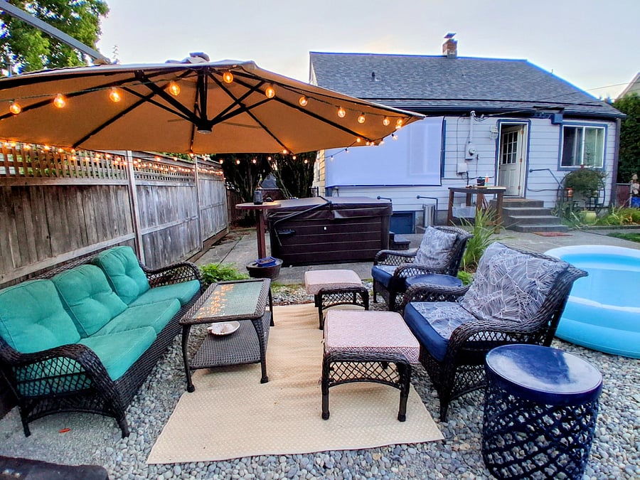 The backyard of the main home. We are happy to share the seating area.