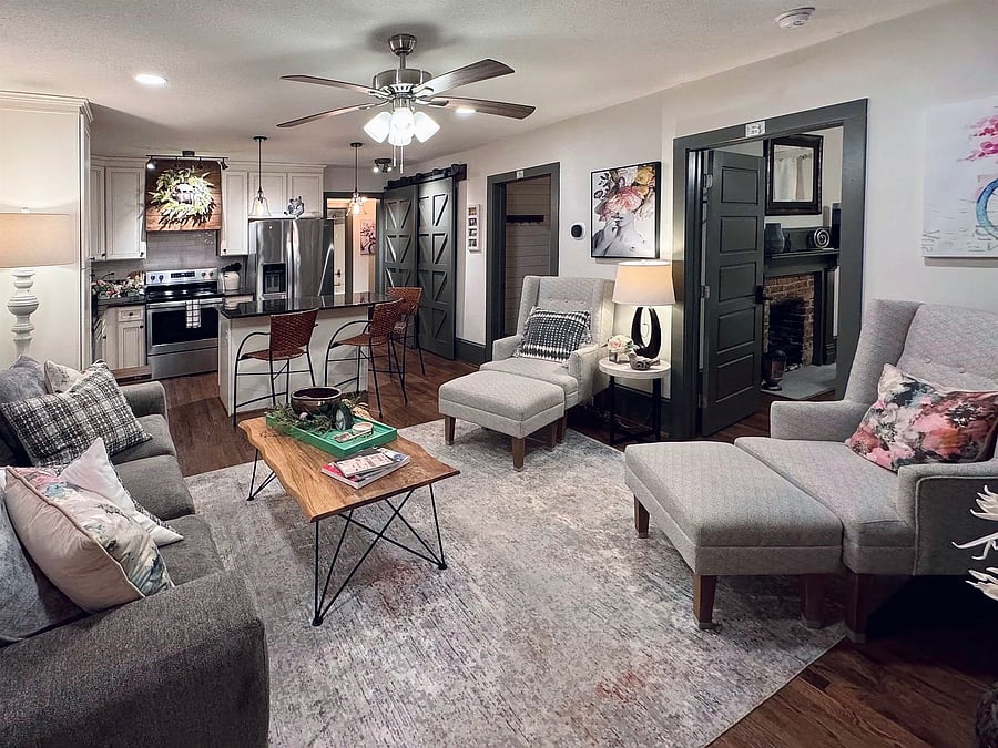Living Area & Kitchen