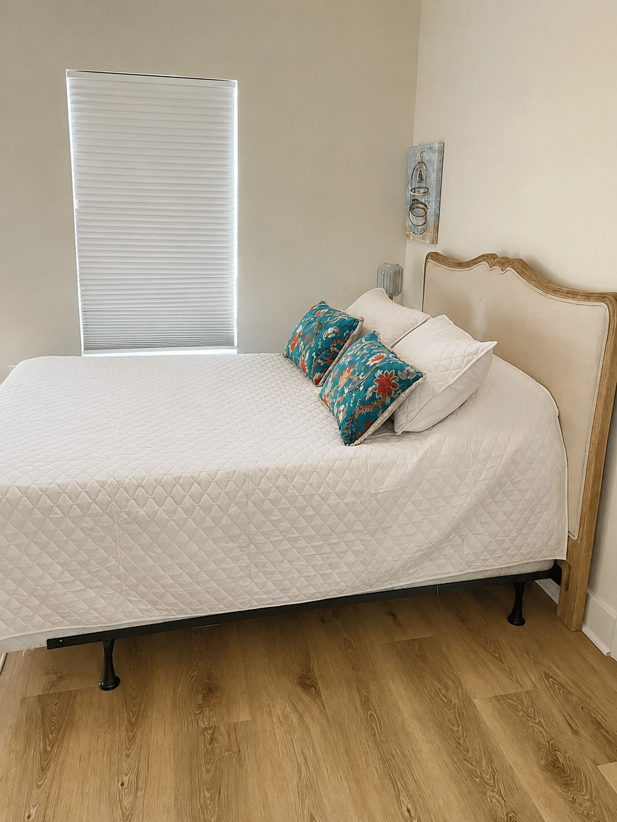Bedroom 2 with Queen and dresser.
