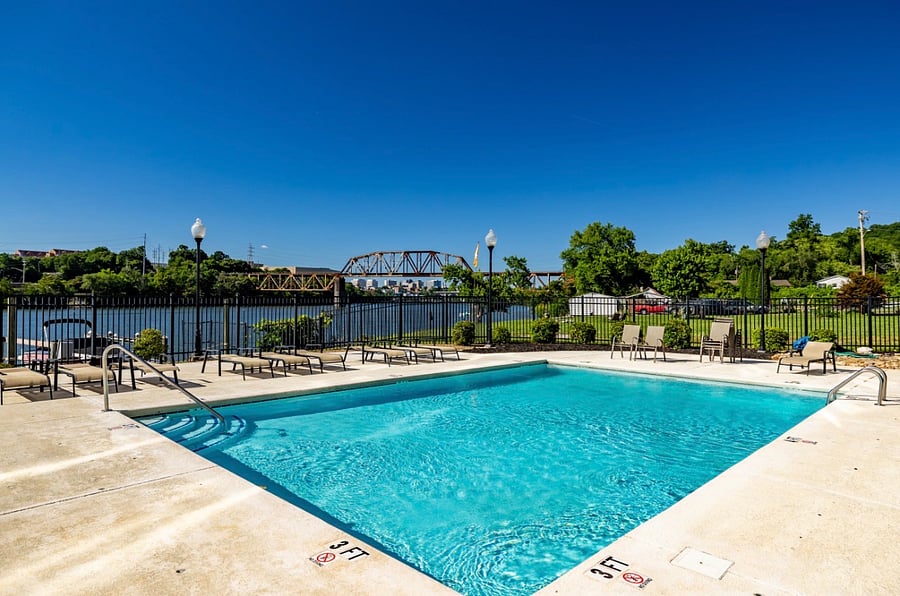In-ground salt water pool