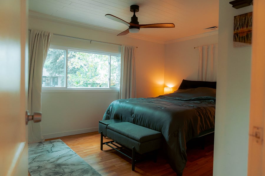 Master Bedroom w/ wall mounted TV