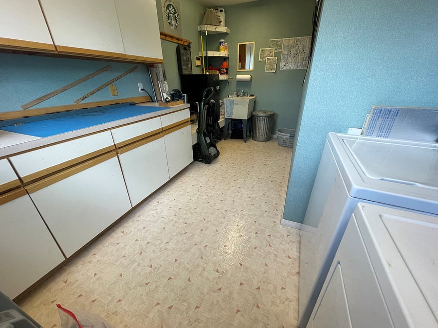 laundry and work bench