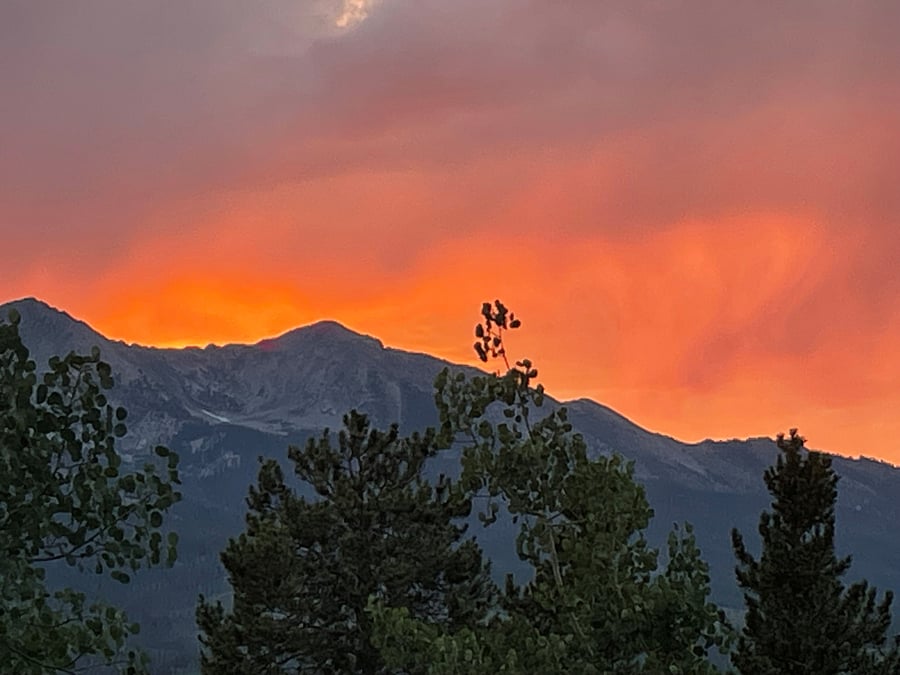 sunset from the back deck