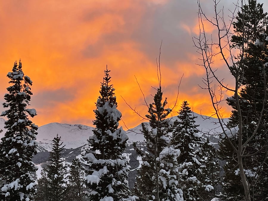 sunset from the back deck