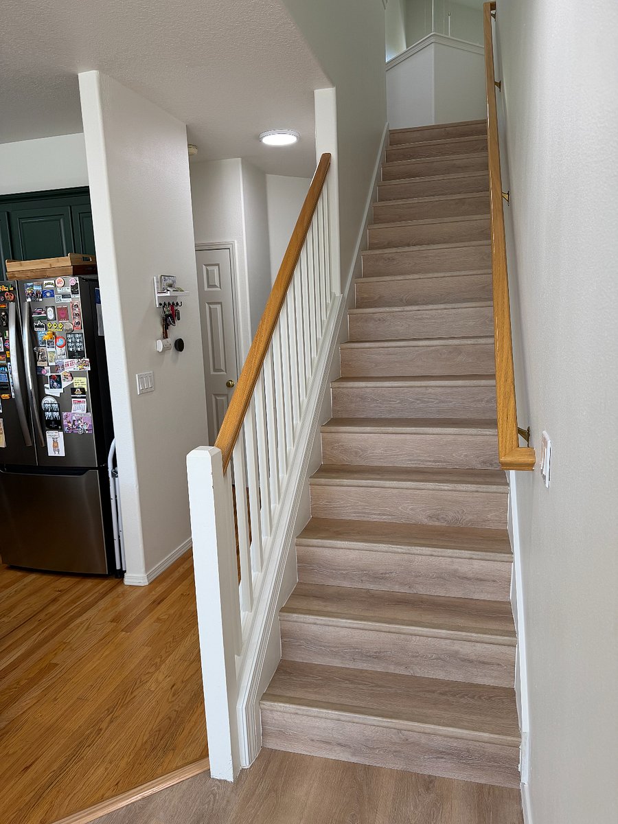 stairs to the private room and bathroom