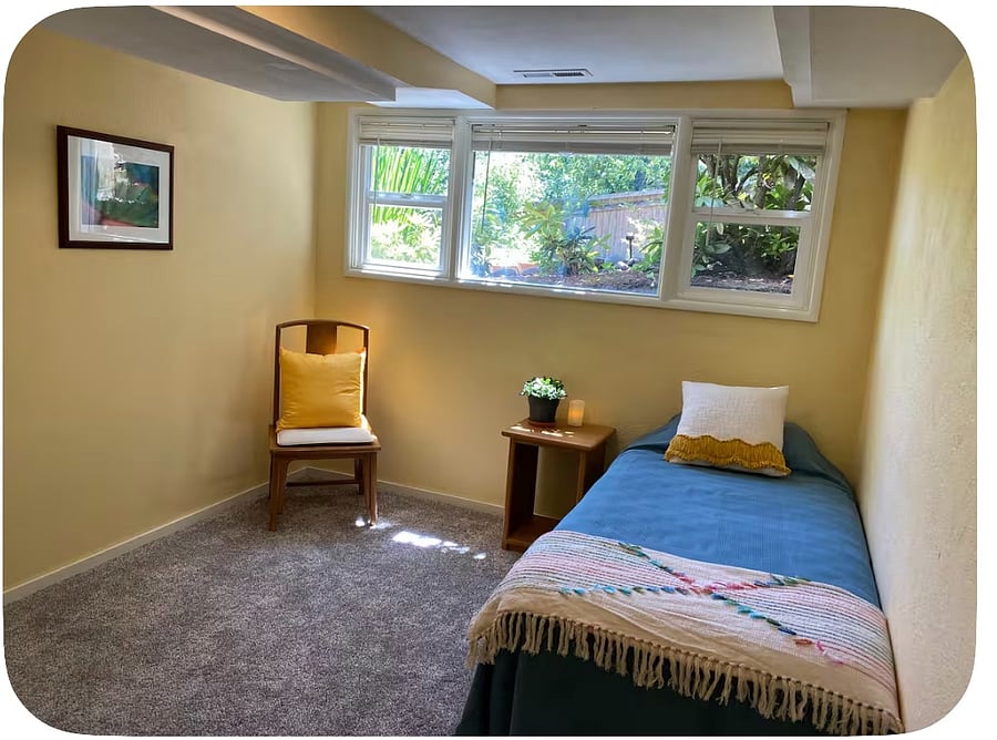 Twin XL bed and 2 huge closets. Desk and chair added to this room now, (photo does not reflect this update)