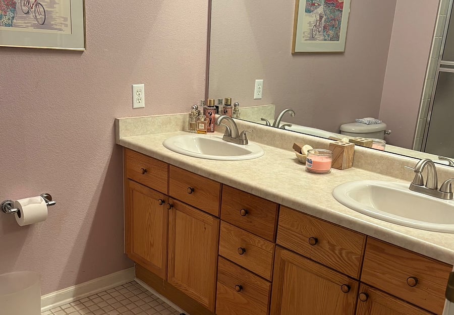 Master bath with oversized bathtub and shower