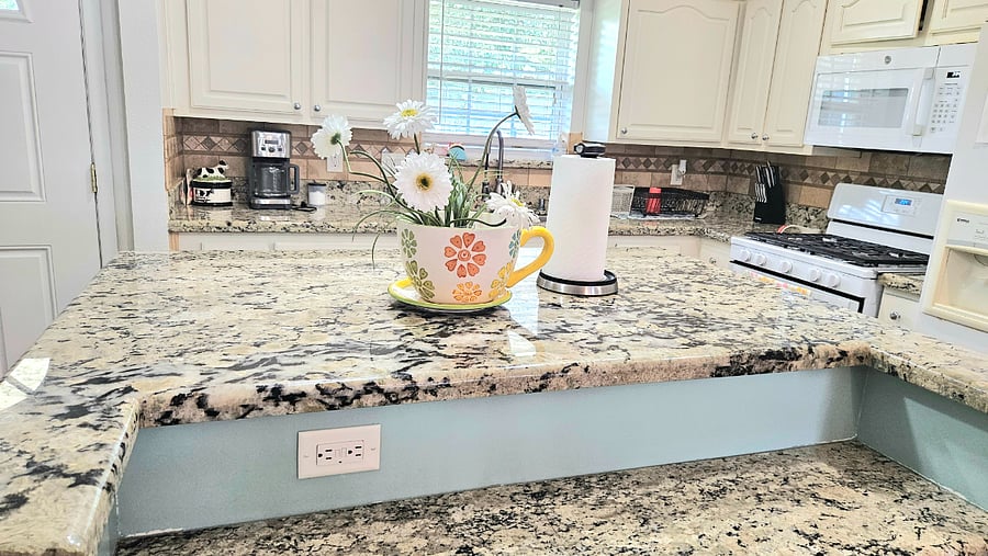 Kitchen island with workspace
