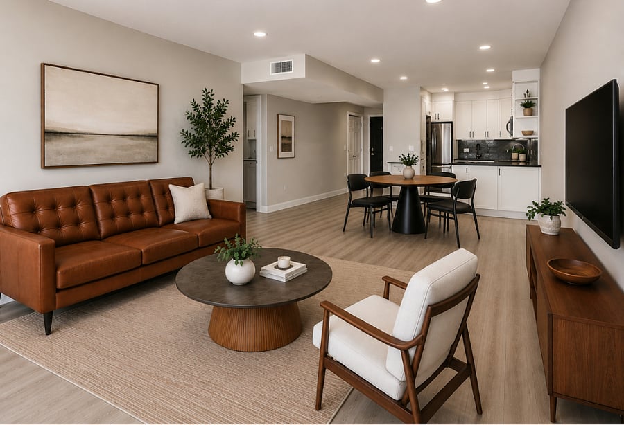 Digital representation based on furniture bought. Condo will be fully furnished by Oct 1