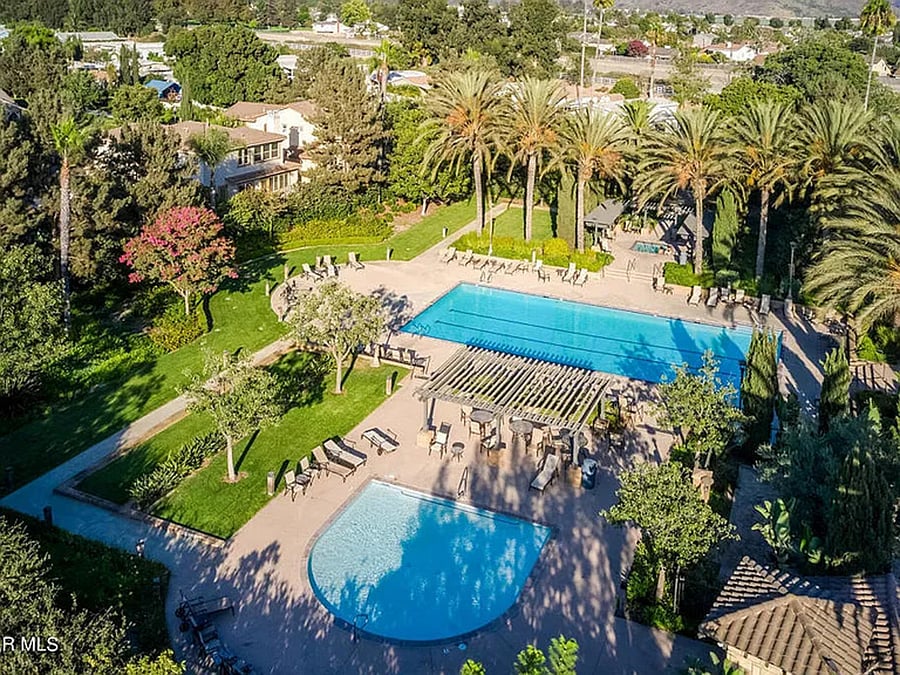 East Cove lap pool, with jacuzzi and children's shallow depth pool