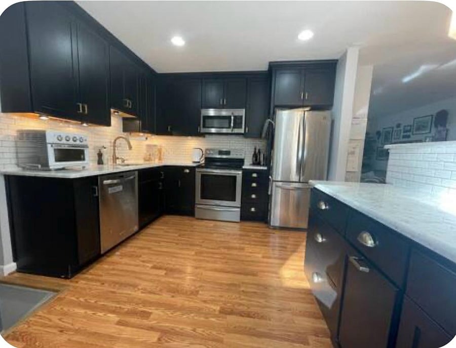 The kitchen is well stocked with pots, pans, dishes, etc. and shelving and pantry space available to you. You are also free to put a fridge in your room if you prefer.