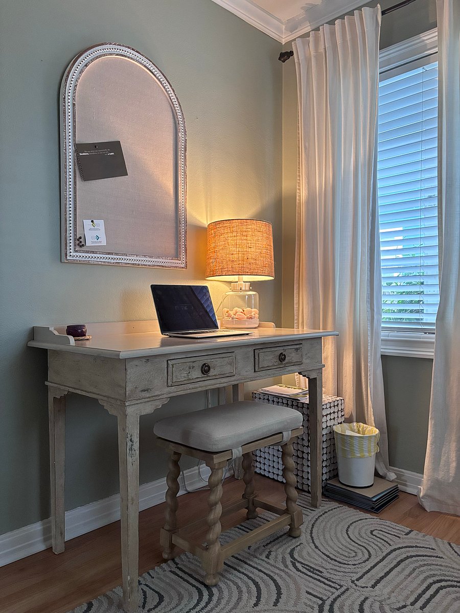 Bedroom 1, set up as a home office. Air mattress included, if needed.
