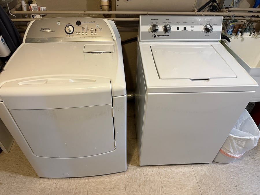 Washer, Dryer and utility sink