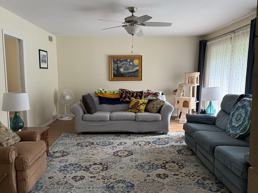 Living Room with Fireplace