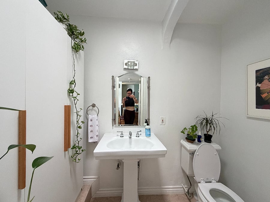 Upstairs half bathroom