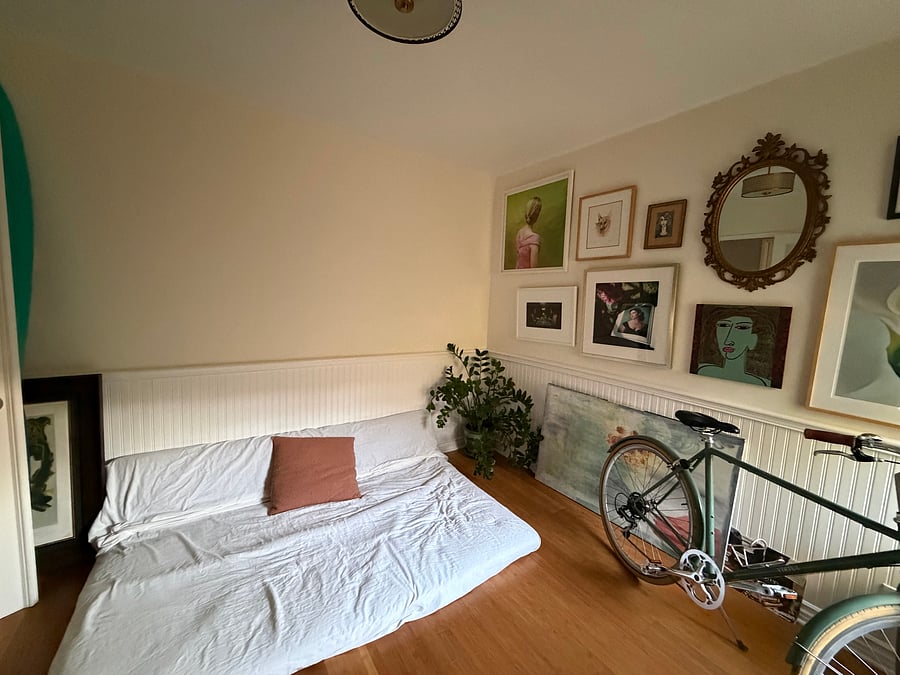 Your bedroom. (Bike will be gone... you can use it btw!)