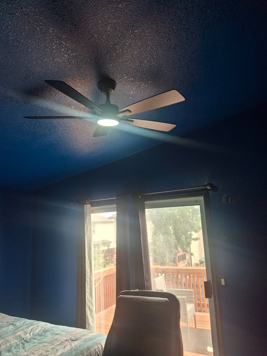 Master suite with private bathroom and private patio. Ceiling Fan also in room and also Air Conditioner Unit