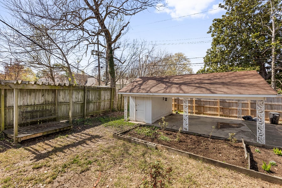 Fenced In Backyard, Gated and Covered Car Port