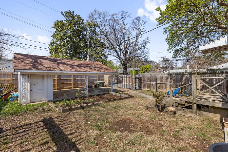 Fenced In Backyard, Gated and Covered Car Port