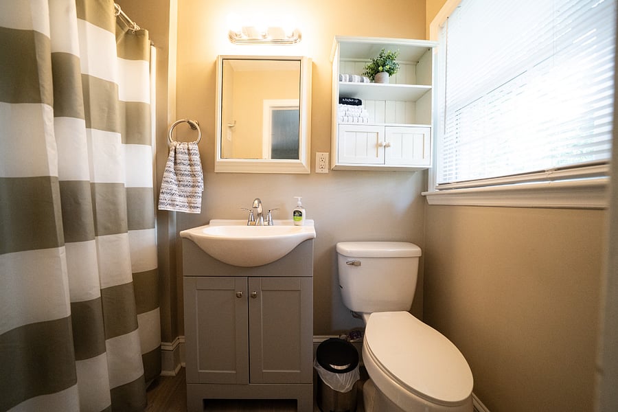 Private bath with shower in Queen Bedroom Main Level