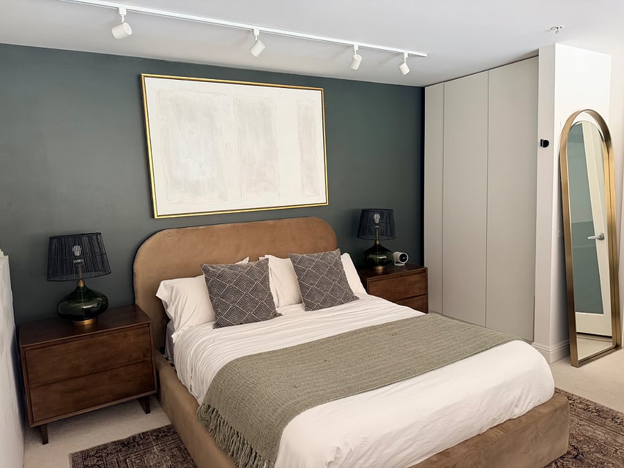 Loft bedroom with lots of closet space