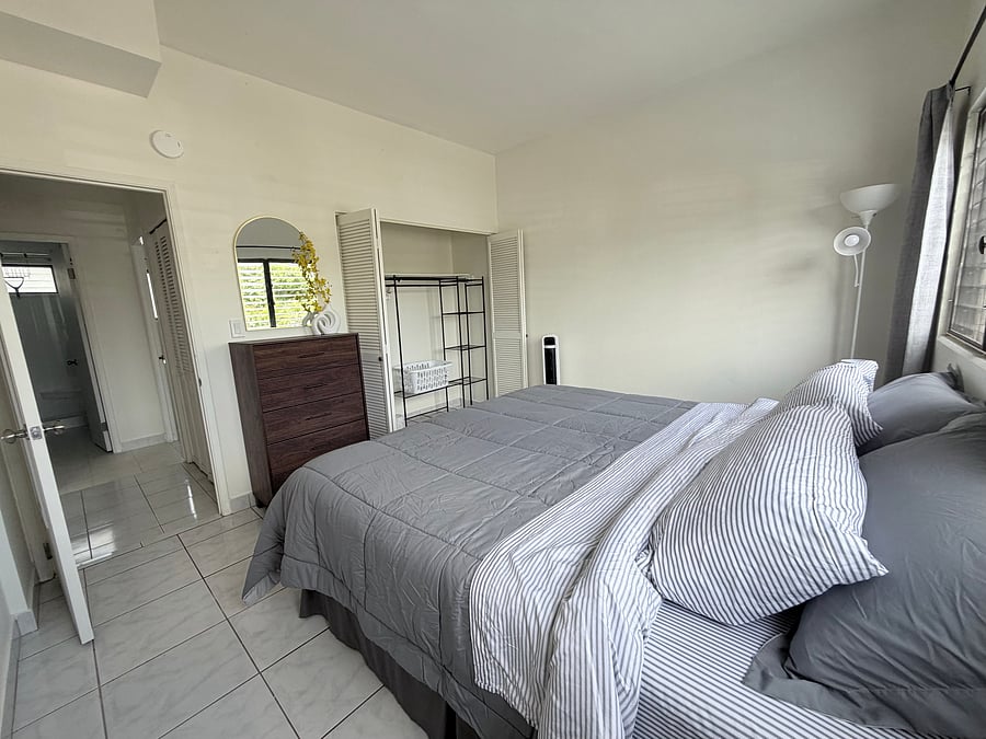 Master bedroom with king size bed