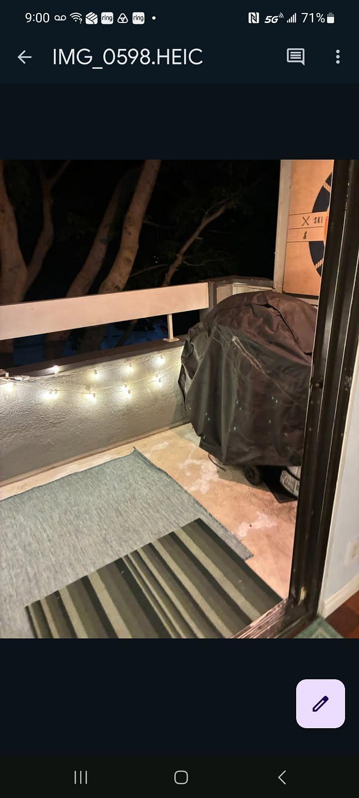 Private patio bbq