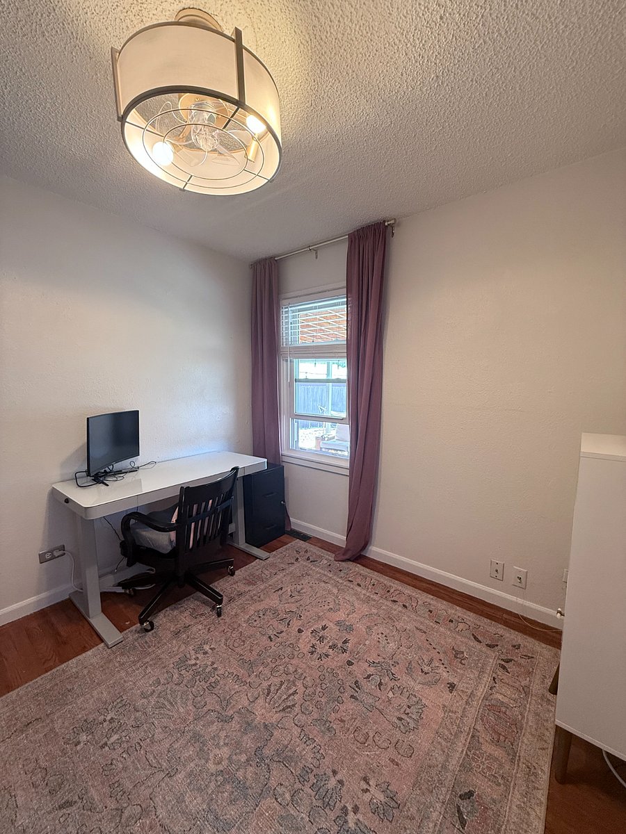 Bedroom Two: Currently set as an office, but can be transformed into a bedroom