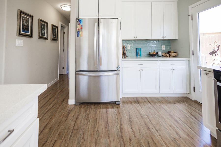 Kitchen and hallway to bedrooms