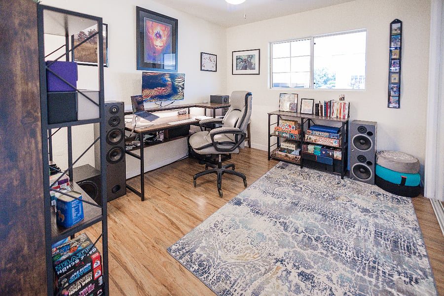 Dedicated work-from-home station that can be converted into a Bedroom #3