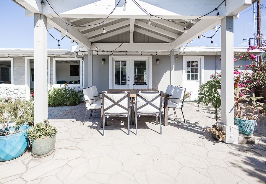 Outdoor dining and patio area